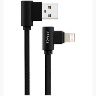 RIGHT ANGLE LIGHTNING CABLE BLACK