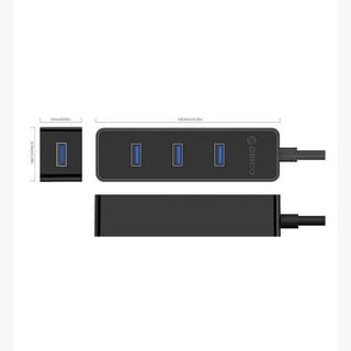 HUB: USB3.0 - 4P BLACK