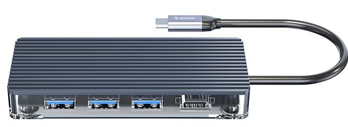 ORICO 6 PORT TYPE-C TRANSPARENT HUB - GR